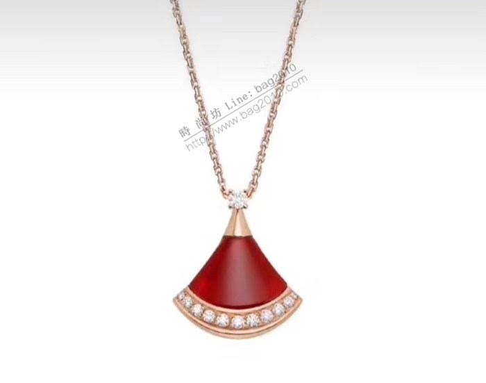 Bvlgari飾品 寶格麗端定制火爆專櫃紅玉髓裙子項鏈  zgbq3330